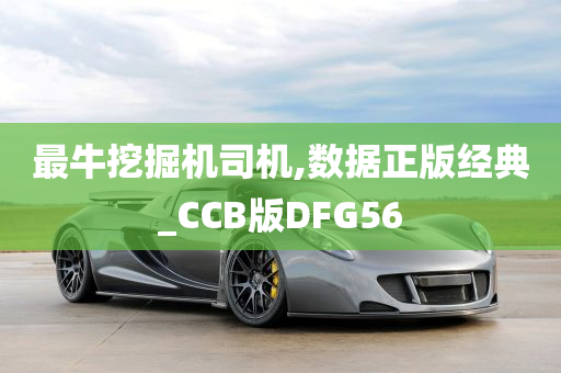 最牛挖掘机司机,数据正版经典_CCB版DFG56