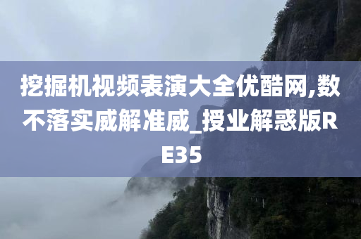 挖掘机视频表演大全优酷网,数不落实威解准威_授业解惑版RE35