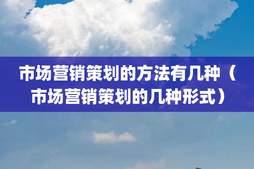 市场营销策划的方法有几种（市场营销策划的几种形式）