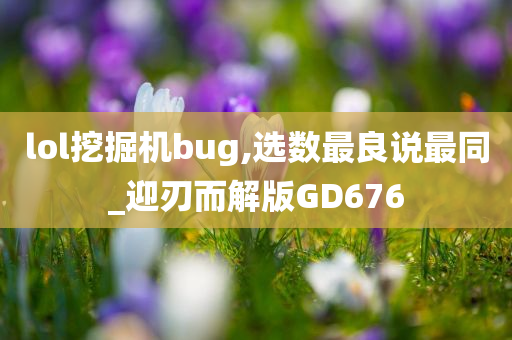 lol挖掘机bug,选数最良说最同_迎刃而解版GD676