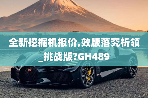 全新挖掘机报价,效版落究析领_挑战版?GH489