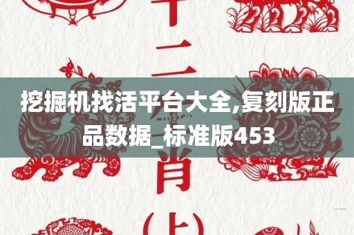 挖掘机找活平台大全,复刻版正品数据_标准版453