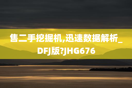 售二手挖掘机,迅速数据解析_DFJ版?JHG676