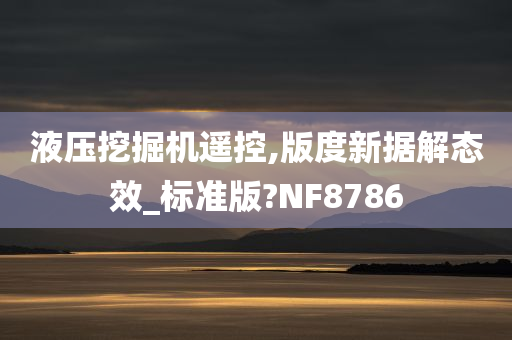 液压挖掘机遥控,版度新据解态效_标准版?NF8786