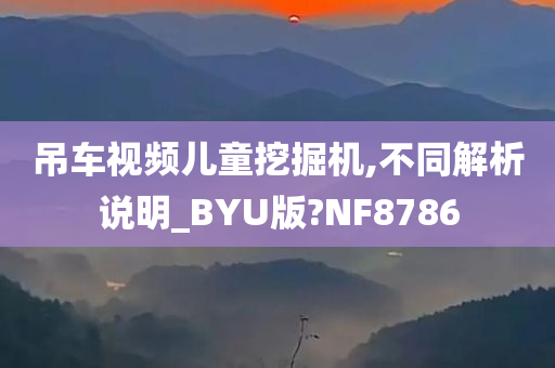 吊车视频儿童挖掘机,不同解析说明_BYU版?NF8786