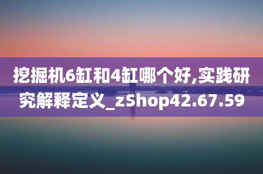 挖掘机6缸和4缸哪个好,实践研究解释定义_zShop42.67.59