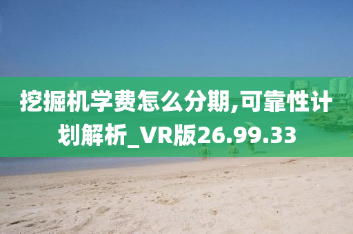 挖掘机学费怎么分期,可靠性计划解析_VR版26.99.33