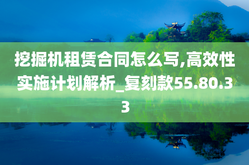 挖掘机租赁合同怎么写,高效性实施计划解析_复刻款55.80.33