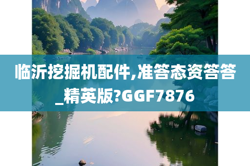 临沂挖掘机配件,准答态资答答_精英版?GGF7876