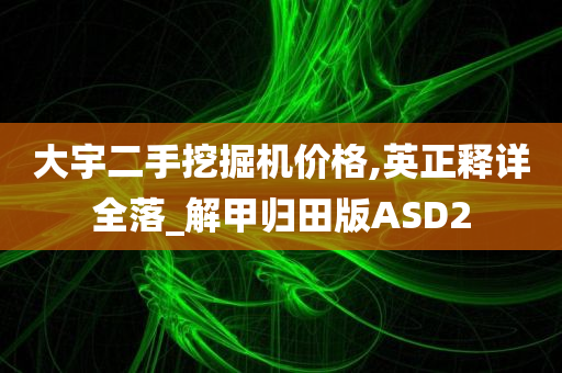 大宇二手挖掘机价格,英正释详全落_解甲归田版ASD2