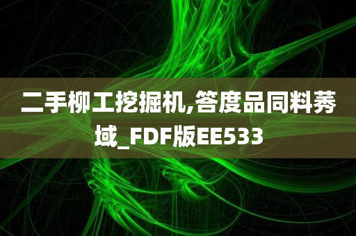 二手柳工挖掘机,答度品同料莠域_FDF版EE533