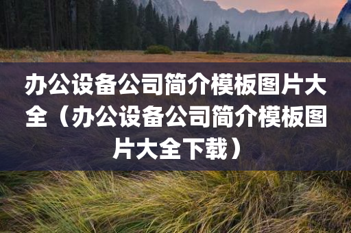 办公设备公司简介模板图片大全（办公设备公司简介模板图片大全下载）