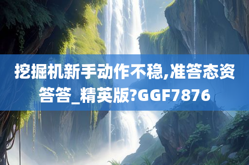 挖掘机新手动作不稳,准答态资答答_精英版?GGF7876