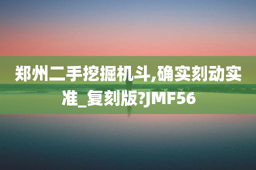 郑州二手挖掘机斗,确实刻动实准_复刻版?JMF56