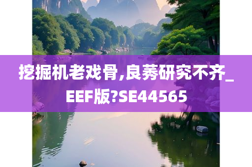 挖掘机老戏骨,良莠研究不齐_EEF版?SE44565