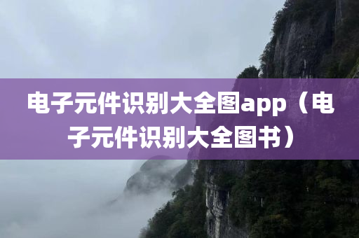 电子元件识别大全图app（电子元件识别大全图书）