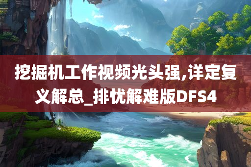 挖掘机工作视频光头强,详定复义解总_排忧解难版DFS4