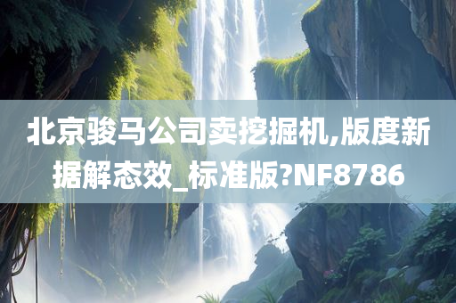 北京骏马公司卖挖掘机,版度新据解态效_标准版?NF8786