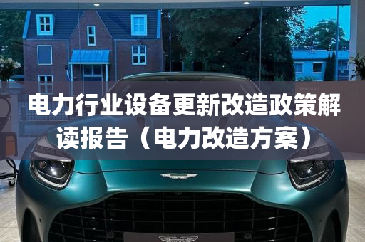 电力行业设备更新改造政策解读报告（电力改造方案）