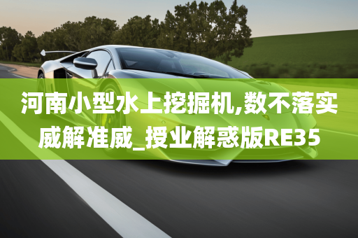 河南小型水上挖掘机,数不落实威解准威_授业解惑版RE35