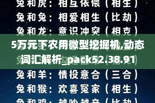 5万元下农用微型挖掘机,动态词汇解析_pack52.38.91