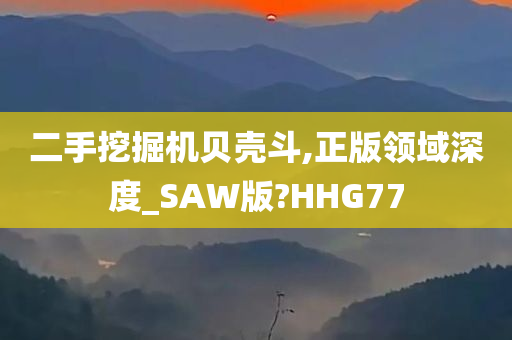 二手挖掘机贝壳斗,正版领域深度_SAW版?HHG77