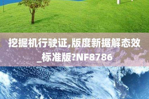 挖掘机行驶证,版度新据解态效_标准版?NF8786