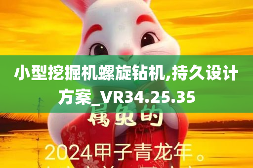 小型挖掘机螺旋钻机,持久设计方案_VR34.25.35