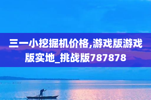 三一小挖掘机价格,游戏版游戏版实地_挑战版787878