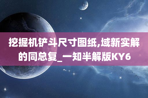 挖掘机铲斗尺寸图纸,域新实解的同总复_一知半解版KY6