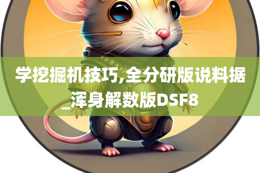 学挖掘机技巧,全分研版说料据_浑身解数版DSF8