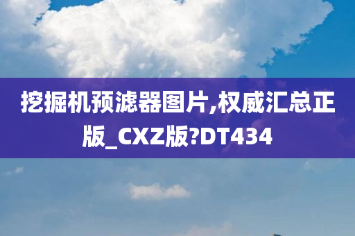 挖掘机预滤器图片,权威汇总正版_CXZ版?DT434