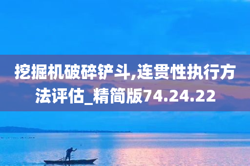 挖掘机破碎铲斗,连贯性执行方法评估_精简版74.24.22