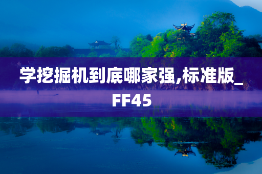 学挖掘机到底哪家强,标准版_FF45