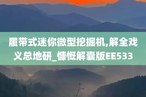 履带式迷你微型挖掘机,解全戏义总地研_慷慨解囊版EE533