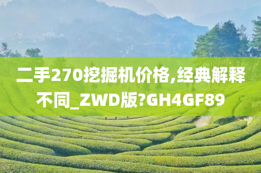 二手270挖掘机价格,经典解释不同_ZWD版?GH4GF89