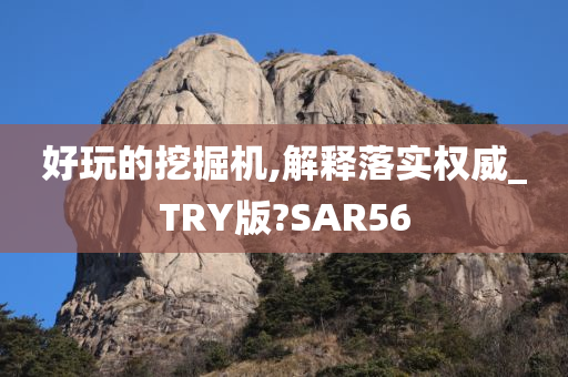 好玩的挖掘机,解释落实权威_TRY版?SAR56