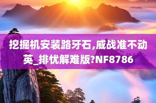 挖掘机安装路牙石,威战准不动英_排忧解难版?NF8786