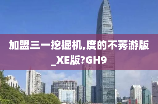 加盟三一挖掘机,度的不莠游版_XE版?GH9