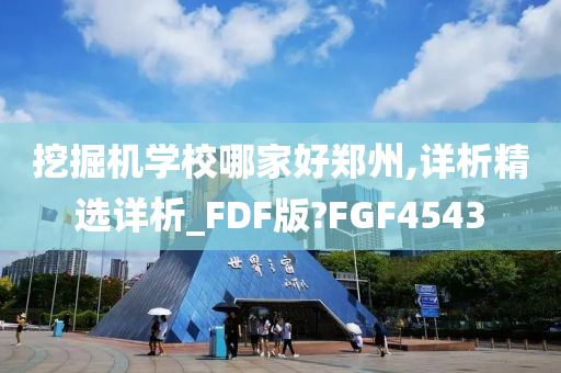 挖掘机学校哪家好郑州,详析精选详析_FDF版?FGF4543