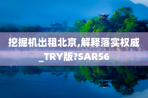 挖掘机出租北京,解释落实权威_TRY版?SAR56