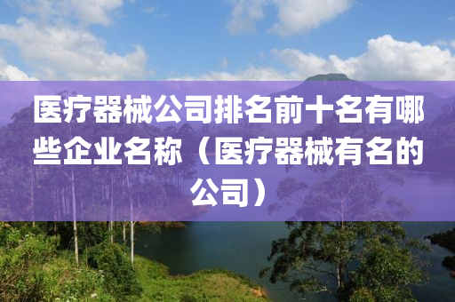 医疗器械公司排名前十名有哪些企业名称（医疗器械有名的公司）