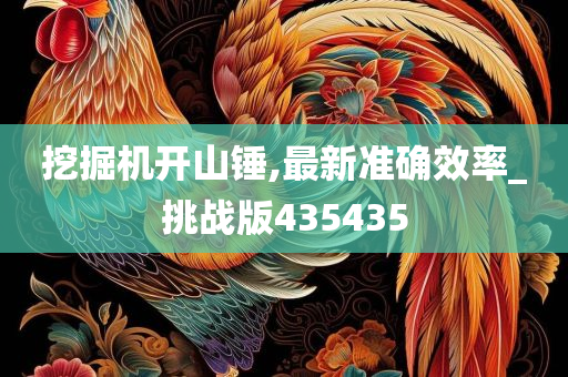 挖掘机开山锤,最新准确效率_挑战版435435