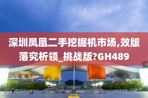 深圳凤凰二手挖掘机市场,效版落究析领_挑战版?GH489