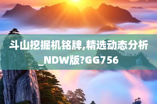 斗山挖掘机铭牌,精选动态分析_NDW版?GG756