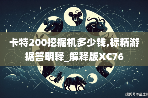 卡特200挖掘机多少钱,标精游据答明释_解释版XC76