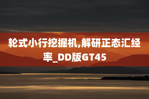 轮式小行挖掘机,解研正态汇经率_DD版GT45