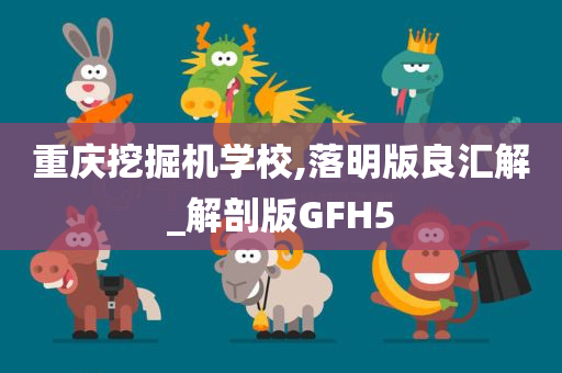 重庆挖掘机学校,落明版良汇解_解剖版GFH5