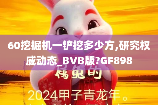 60挖掘机一铲挖多少方,研究权威动态_BVB版?GF898