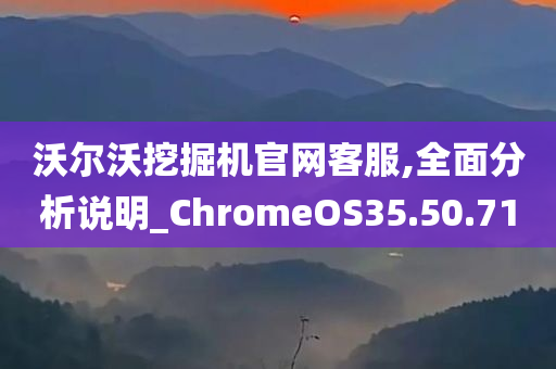 沃尔沃挖掘机官网客服,全面分析说明_ChromeOS35.50.71